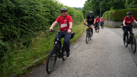 Die Tour de Chance führte das Team der Volkshilfe quer durch den Bezirk Steyr in Oberösterreich.