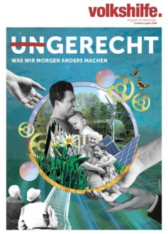 Cover des Volkshilfe-Magazins 3/2026 mit dem Titel „Ungerecht – Was wir morgen anders machen“